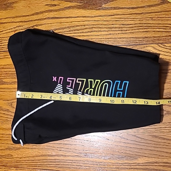 Hurley Black Board Shorts with Multicolor Side Logo - Boy's 7 - Picture 6 of 8